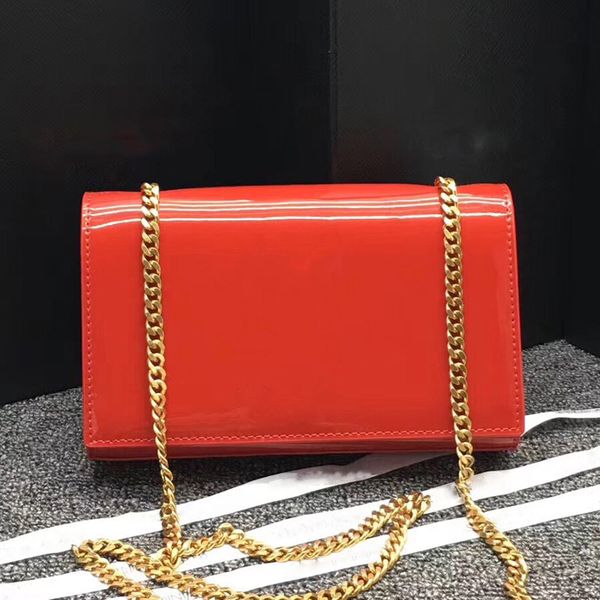 

classic women patent leather golden chain shoulder tassel bag ladies flap chain crossbody bag clutch bags messenger purse handbag