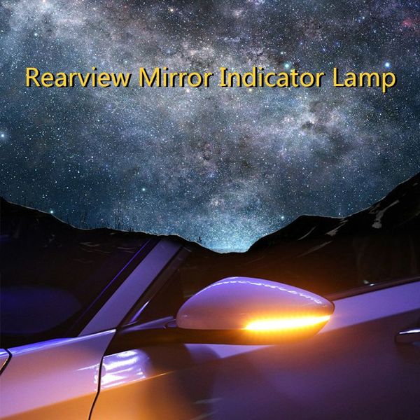 

2pcs car rearview mirror indicator lamp streamer strip flowing turn signal lamp amber led car light source g6kc
