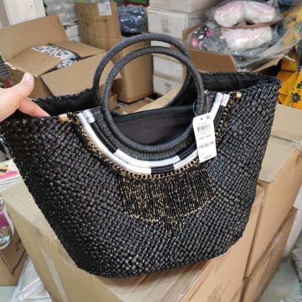 

женщины ручного rattan сумка lady стро кошелек плетеная плеча пляжная сумка дама прочистка лето женщины горячие стро сумка подарки