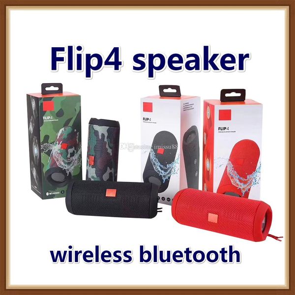 

2019 flip 4 portable wireless bluetooth speaker flip4 audio waterproof bluetooth speakers supports multiple subwoofer player fast dhl