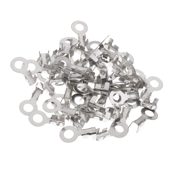 

50pcs inner dia 6mm ring terminals circular splic