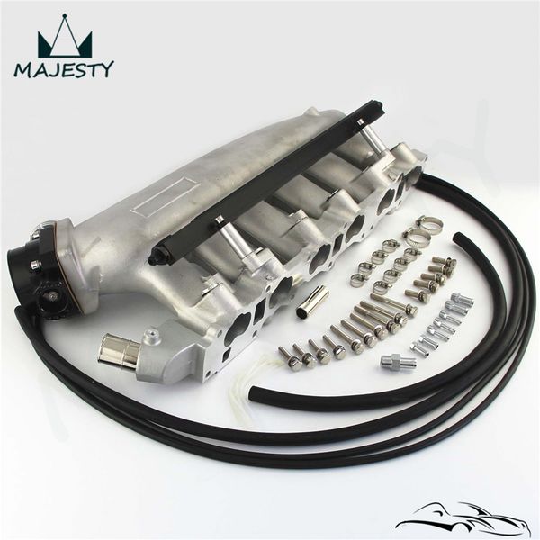 

intake manifold +fuel rail &90-85mm q45 throttle body for n*issan r*33 r*32 r*b25det