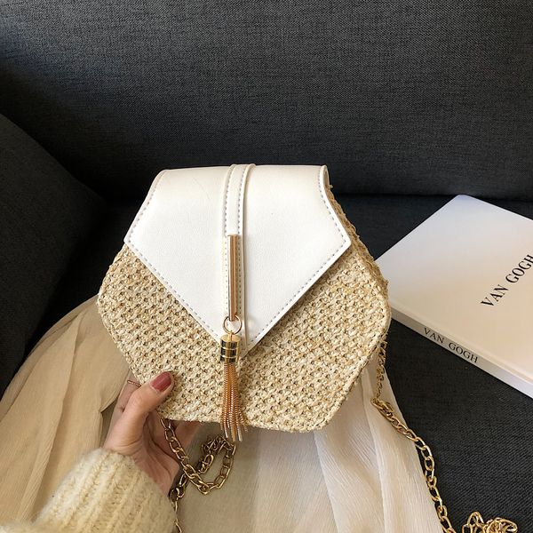 

fashion shoulder bag women retro weave leather handbags female clutch tassel chain bag lady female crossbody bags bolsas femme