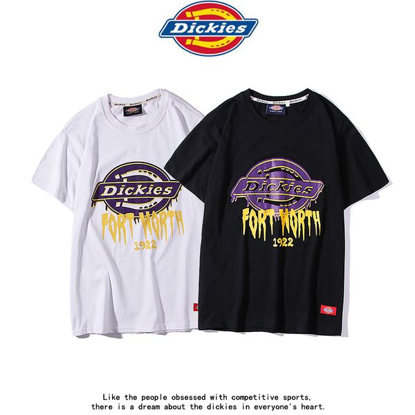 

dickies women mens designer t shirts cotton casual short sleeve tshirt summer letter printing mens tee couples matching clothes