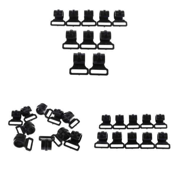 

30 pieces camping tent clips accessories tent hook clamp tool durable black 2.5cm