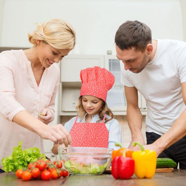 

chef hat clothing set adjustable child apron kids sleeve hat pocket kitchen baking painting cooking drink kids apron