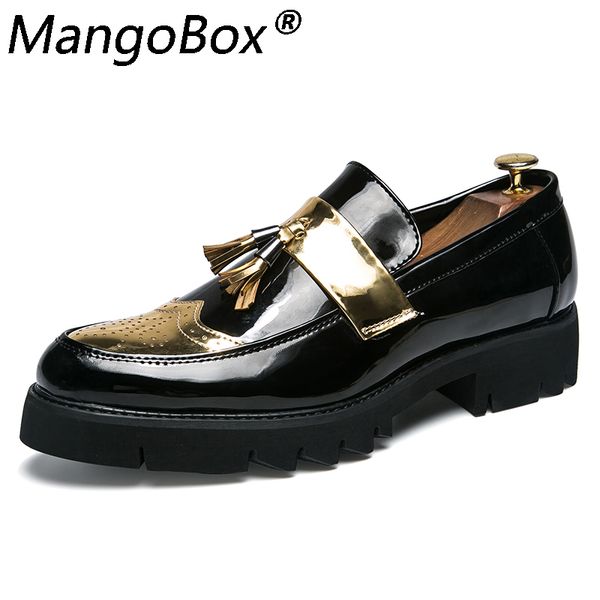 

men's tassel british casual genuine leather shoes loafers moccasins mens flats oxfords pointed toe breathable shoes comfortable, Black