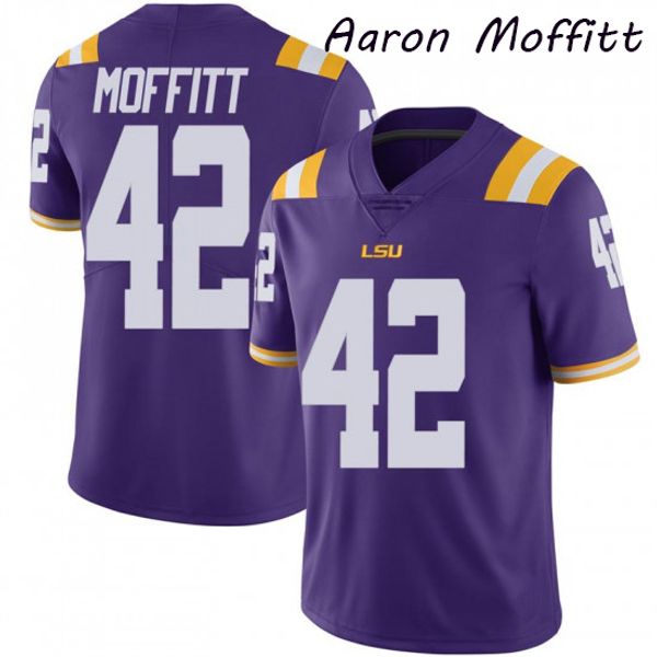 

men's aaron moffitt lsu tigers avery atkins austin deculus andre anthony adrian magee purple college football jersey, Black