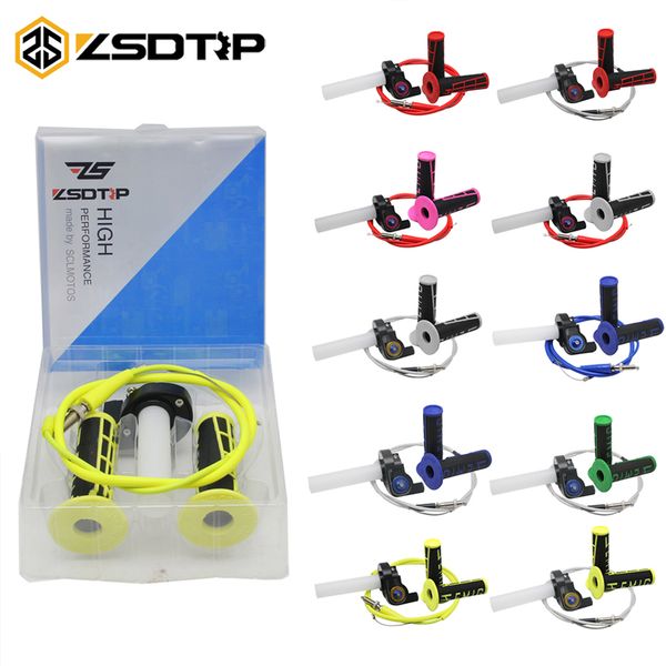 

zsdtrp 7/8'' motorcycles 1/4 quick action gas throttle grips+ throttle grips+ handle grips for dirt bike quad atv racing