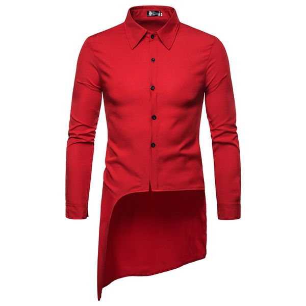 

foreign trade new men's self-cultivation cut long paragraph swallow long-sleeved shirt british wind large size short-sleeved shirt, White;black