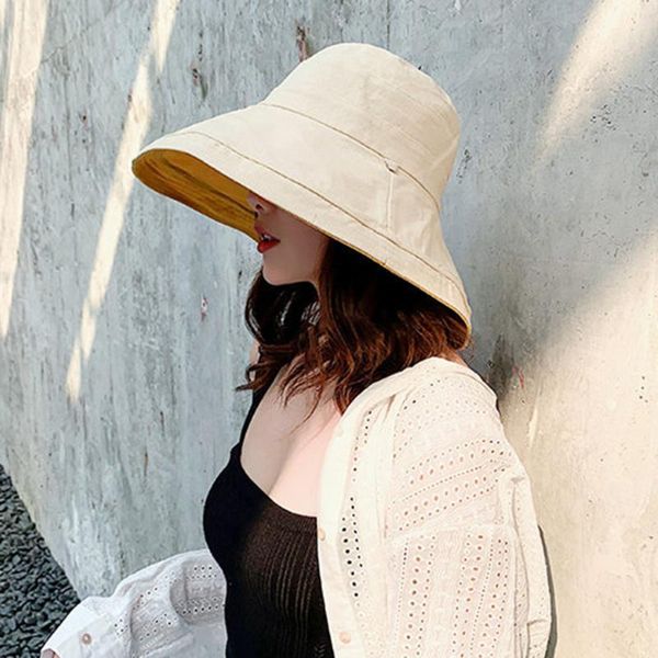 

bucket hat women men fishing double-sided hat fisherman folding outdoor sunscreen hunting bob fisherman cap cute bucket hats