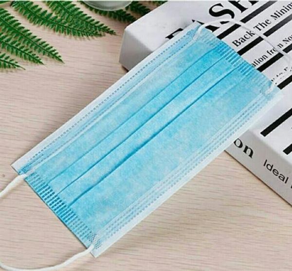 

disposable 3 layers non-woven face mask anti dust mouth nose cover respirators 3-ply anti-fog masks in stock dhl