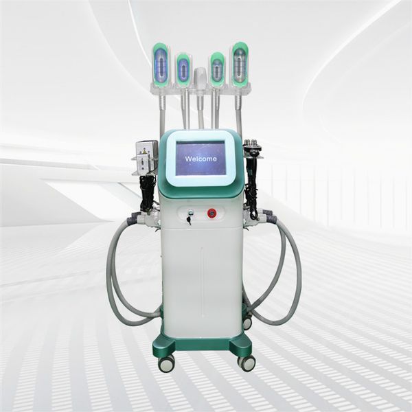 

7 в 1 многофункциональная машина для похудения criolipolisis 5 cryo handles40k кавитация rf 360 градусов жира замораживание ручка для продаж