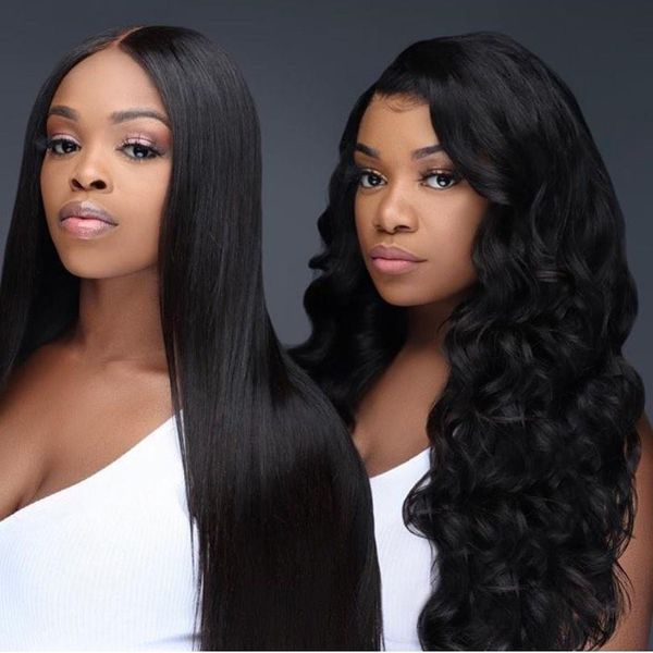 

парик волос парики из натуральных волос парики с закрытием вопросы и ответы нашим клиентам бесплатная доставка, Black