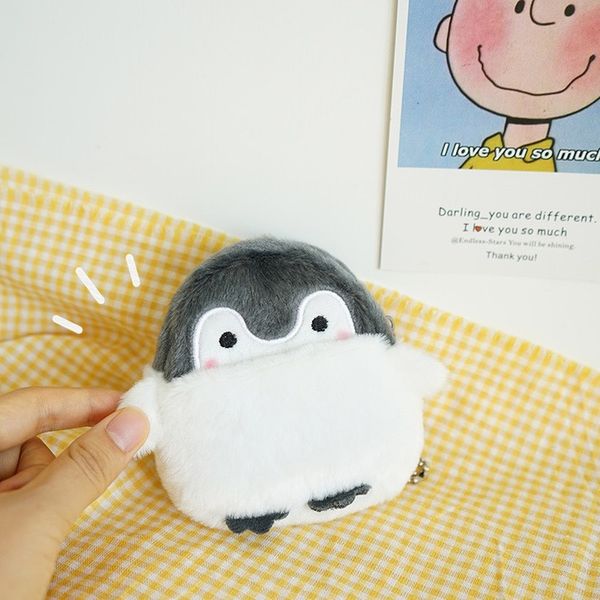 

2020 student coin purse cartoon cute plush girl student coin purse women's small wallet, White