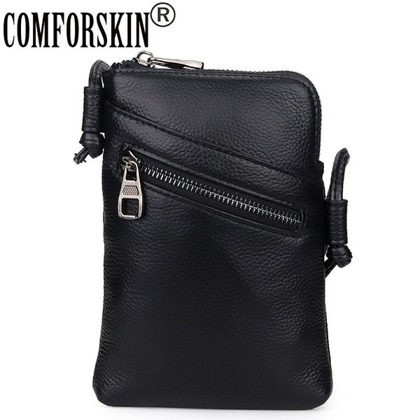 

comforskin messenger bag genuine leather women fashion phone bag new arrivals women leather flap fashion brand female bags
