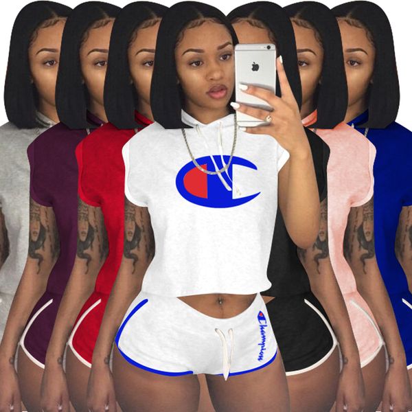 

Women port wear hort ca ual leeve outfit two piece et fa hion female track uit jogging port uit weat hit tight port uit klw0151