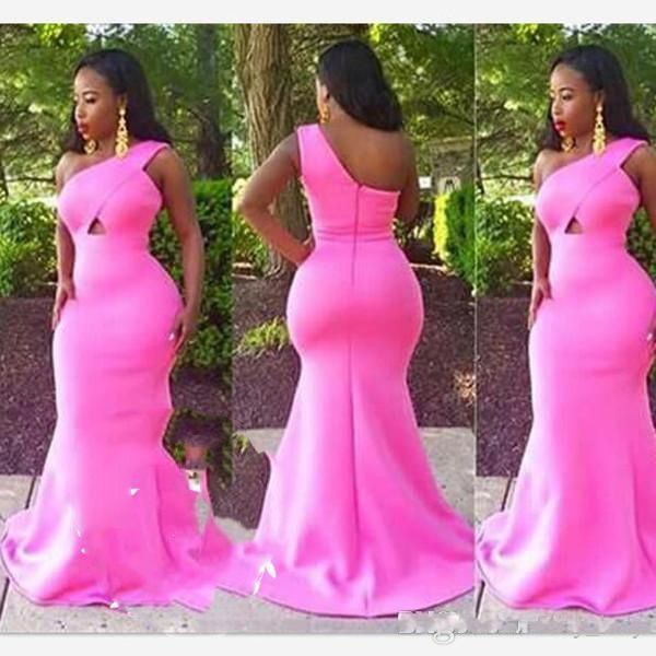 hot pink plus size cocktail dress