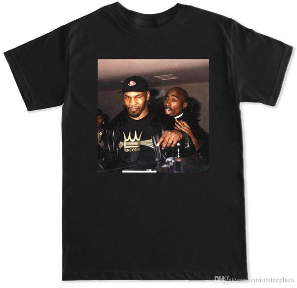 

100% cotton t-shirt hip hop rap t shirt for men tyson couple t shirt tupac boxing legends mike shakur factory outlet la trap popular custom, White;black