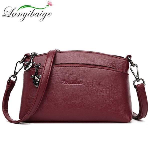 

new 6 colors pu ladys handbag messenger bag 2019 fashion shoulder bag for women leather women crossbody bags