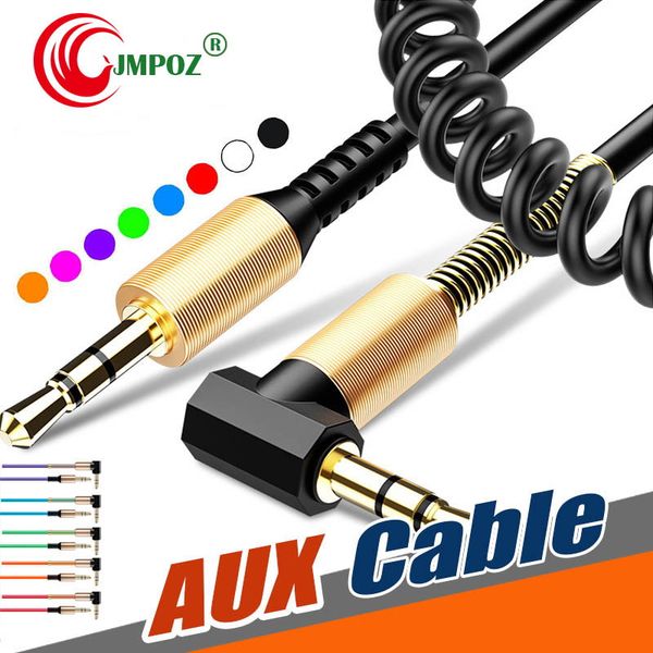 Aux Spiral Auxiliary Cord 3.5mm Curly For Car Audio Cable Stereo Male To Male