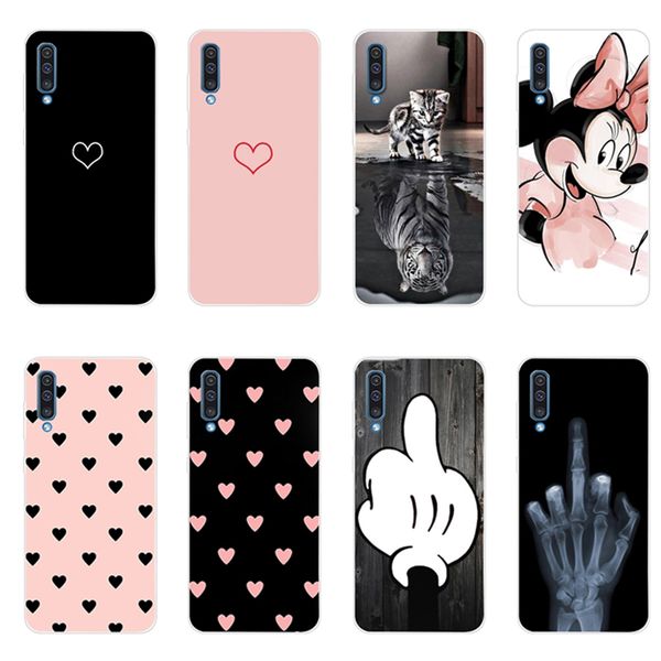 

silicone soft phone case for samsung galaxy a50 a30 a50s soft tpu painting protector cover for samsung s10e plus a71 a51 a7 2018