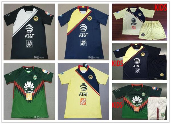 

2019 liga mx club america soccer jerseys home away 3rd orange 18 19 o.peralta c.dominguez matheus custom soccer jersey football shirts, Black