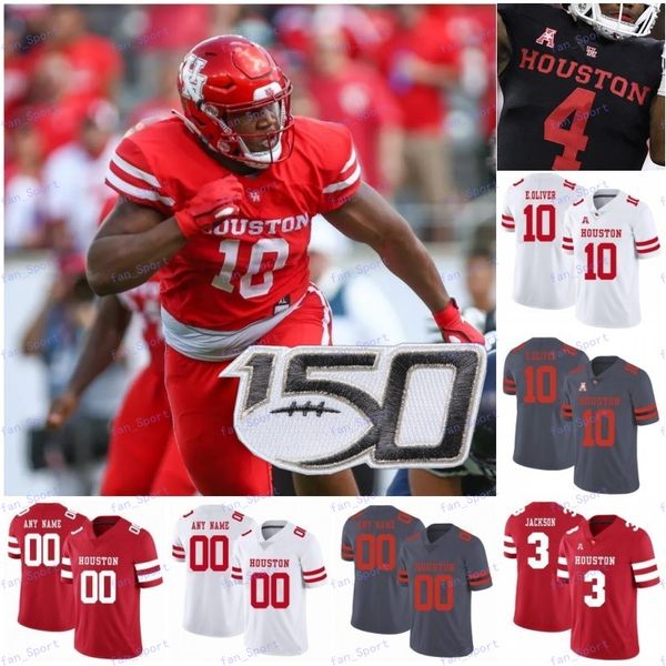 

custom houston cougars college football jersey any name number 10 oliver 2 deontay anderson 94 isaiah chambers 9 nick watkins s-4xl, Black
