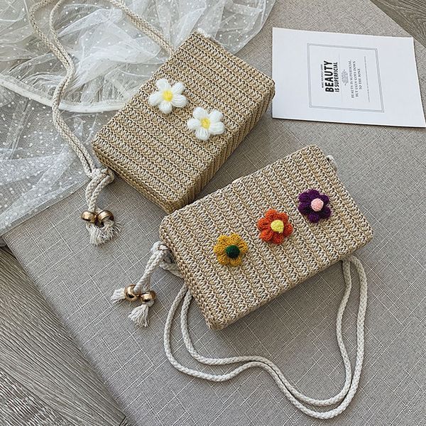 

crossbody bag zipper women fashion retro woven shoulder bag floral handbag woven elegant shoulder women beach bags