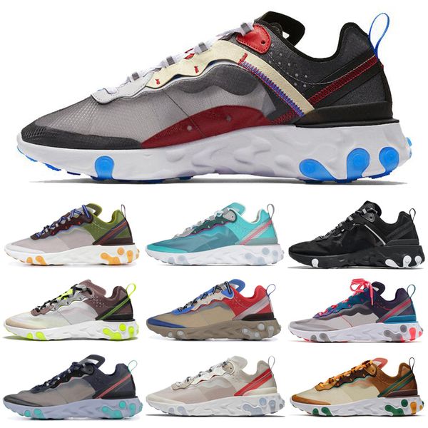 

2019 red orbit react element 87 for running shoes hyper fusion dark grey black blue chill moss walking jogging mens trainers sports sneakers