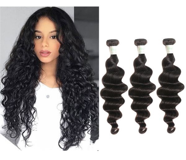 Viya Burmese Human Hair Bundles Machine Double Weft Loose Deep Can