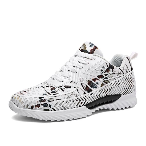 

2020 spring new breathable couple sports shoes womens shoes korean fashion camouflage mesh mens casual mens, Black