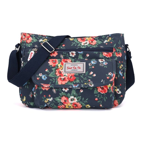 

nylon flower woman small shoulder bags female cross body ladies messenger bag luxury woman handbags designer bolsas femininas