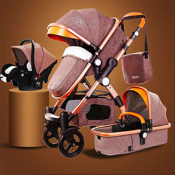 

baby stroller 4 in 1 with car seat for newborn high view pram folding baby carriage travel system carrinho de bebe 3 em 1
