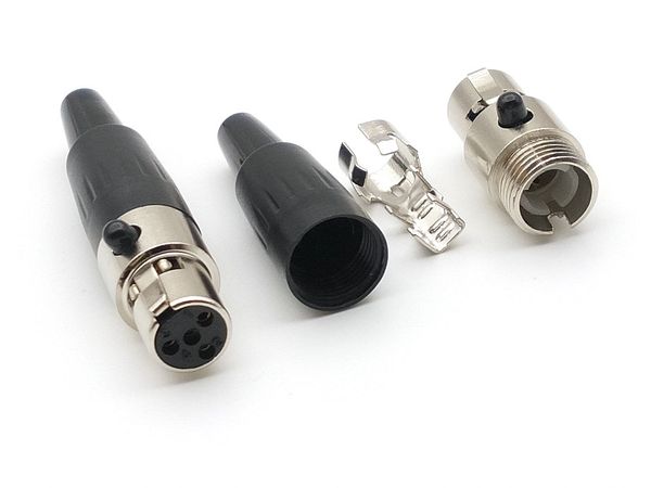 500 Stück Mini 4 PIN MINI XLR IN-LINE Buchsenstecker