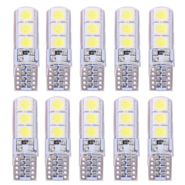 

10pcs led car light t10 smd waterproof white wedge light automobiles small bulbs light-emitting diode trunk lamp