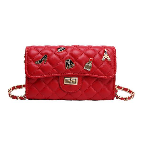 

women brand originality design handbags bag women 2019 new fashion shoulder messenger bag lingge chain joker small square