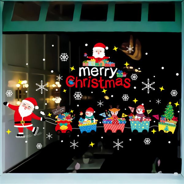 

bzoosio wall sticker decoration 2020 merry christmas household room wall sticker mural decor decal removable delivery d5