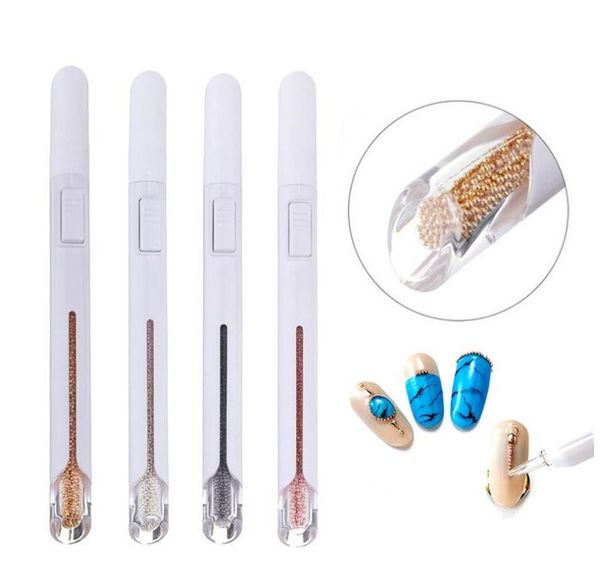 Perlendurchmesser Stahlperlen Picking Dotting Pen Nail Art Tool Pick Up Small Ball Kaviar Maniküre Zubehör