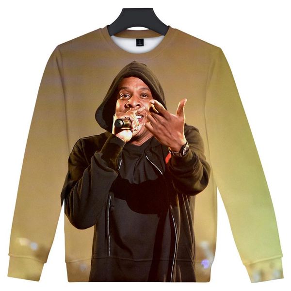 

rapper jay-z 2020 hip hop 3d harajuku fashion round neck sweatshirt children casual harajuku o-neck clothes xxs-4xl, Black
