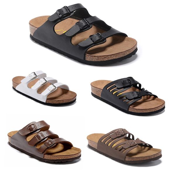 

florida boston mermaid new style summercork slipper flip flops beach sandals women men mixed colors casual slides shoes flat slippers 34-47, Black