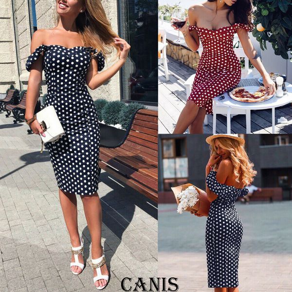 

новые элегантные женщины с открытыми плечами с коротким рукавом с короткими рукавами puff bodycon платье до колен формальные вечерние платья, Black;gray