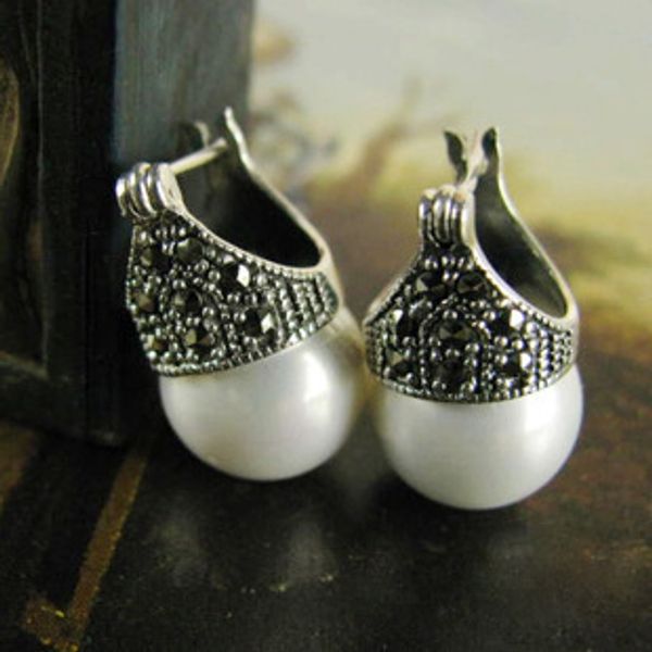 

inature vintage 925 sterling silver mother of pearl earrings for women jewelry brincos t7190617, Golden;silver