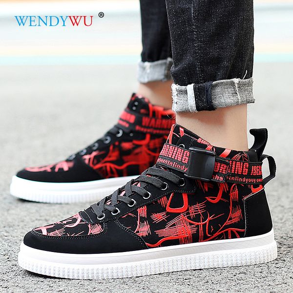 

winter explosions high to help fabric trend white rubber wear-resistant anti-skid outdoor men's casual shoes, Black