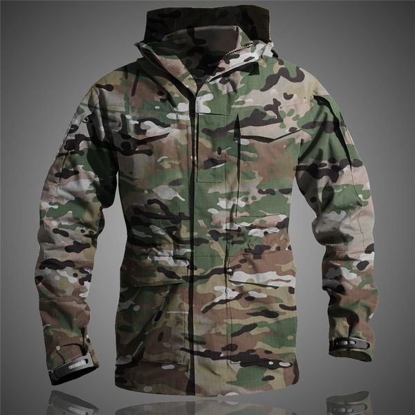 

outdoor tactical m65 uk us army clothes windbreaker men winter autumn waterproof flight pilot coat hoodie field jacket, Blue;black