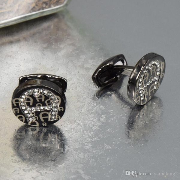 

luxury man cufflink jewelry golden-silver-rose gold-gray copper stamping cuff button as wedding gentlemen wear gift cufflinks #0202