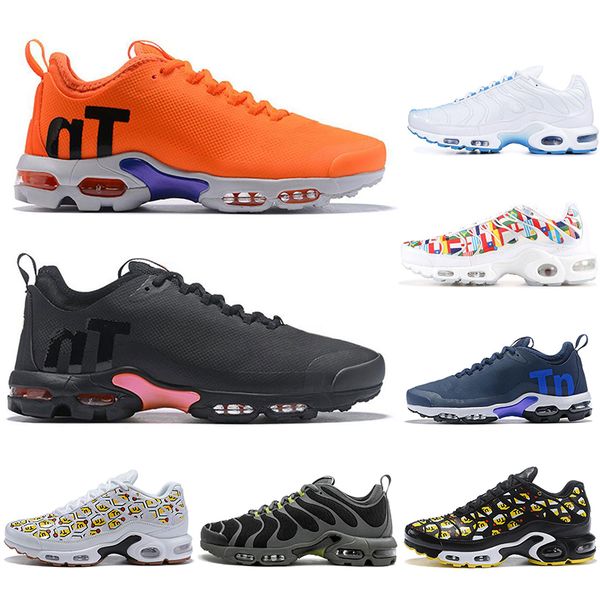 

2019 designer luxury shoes men women wave runner running shoes training air mens chaussures tn black orange white navy royal
