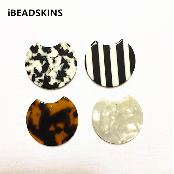 

new arrival 37x30mm 50pcs/lot coin-shape acetic acid charms for/earring findings jewelry making(as shown