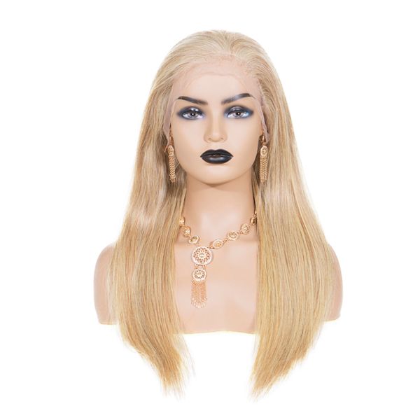 

sevengirls full lace human hair wigs #27 remy 8-26inch long brazilian straight pre plucked glueless full lace wig with baby hair, Black;brown