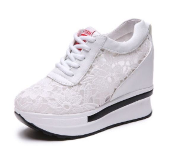 

onke 2019 summer walking new lace breathable sneakers women walking shoe comfortable casual woman platform wedge shoes